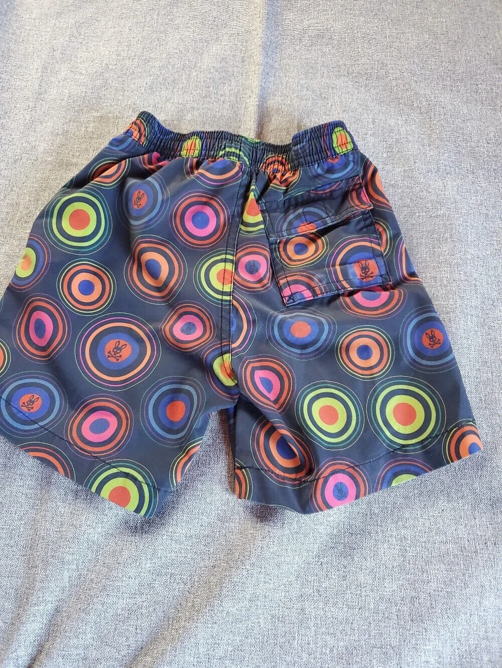 Psycho Bunny Boys Swim Trunks Multicolor Summer Beach Vacation Size 4 Mesh Lined